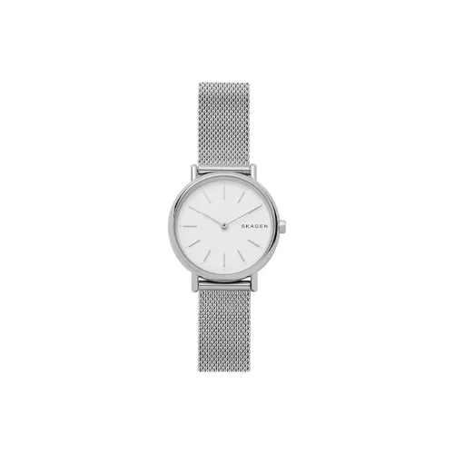 SKAGEN Women's Watch Кварцевый механизм ремешок из нержавеющей стали 30 мм белый циферблат