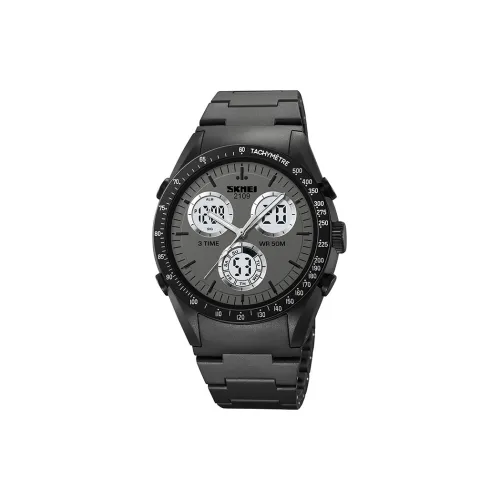 SKMEI Электронный Механизм TPU Ремешок Часы Мужские Черный Циферблат SKM 2109