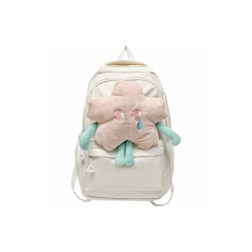 PINK·LAND Нейлон Рюкзак Средний Женские Белый Розовый Зеленый Желтый