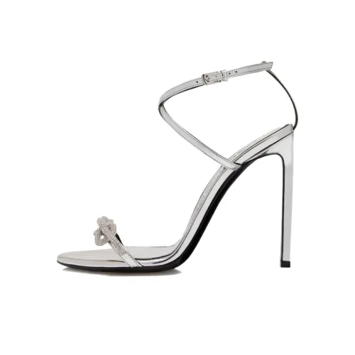 TOM FORD One Ремень Сандалии 10,5 см Женские Серебряные