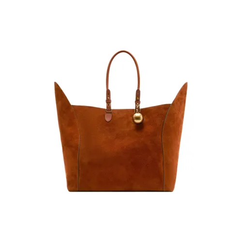 Burberry Телячья кожа с замшей Тоут Сумка Сумка для покупок Сумка на плечо Сумка Большая Женская Теплая Кофейная