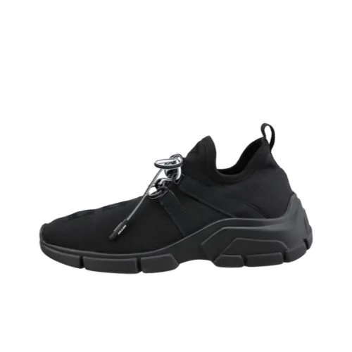 PRADA Повседневный Низкий Топ Черный Женский