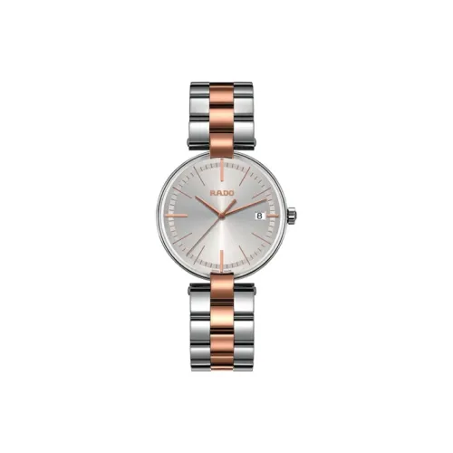 RADO Кварцевый механизм Мужские часы Crystal Sparkle Collection 36 мм Серебряные