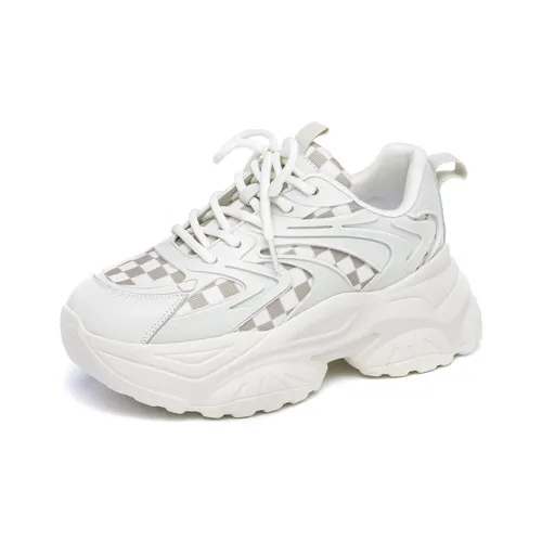 SEMIR Низкий топ массивные кроссовки 6 см женские экрю