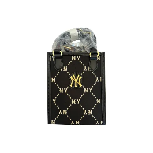 Mlb Base Logo PVC Тоут Сумка Сумка для покупок Сумка через плечо Сумка мини унисекс черный золотой