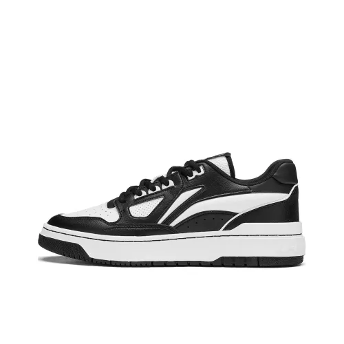 LINING Rookie 2 BadFive Slip-Resistant Low-Top Скейтборд Кроссовки Мужские Черные Белые