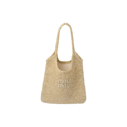 MIU MIU Блискучая сетка Тоут Сумка Сумка для покупок Сумка Женская Платина