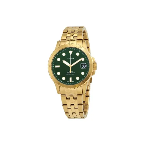 FOSSIL Наручные часы Кварцевый механизм Нержавеющая сталь Ремешок 36 мм Зеленый циферблат Женские часы