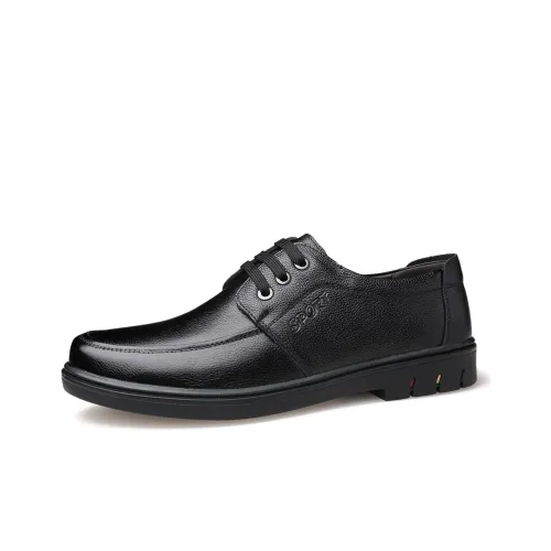 EGCHI Повседневные кожаные туфли MID Топ Черный мужской