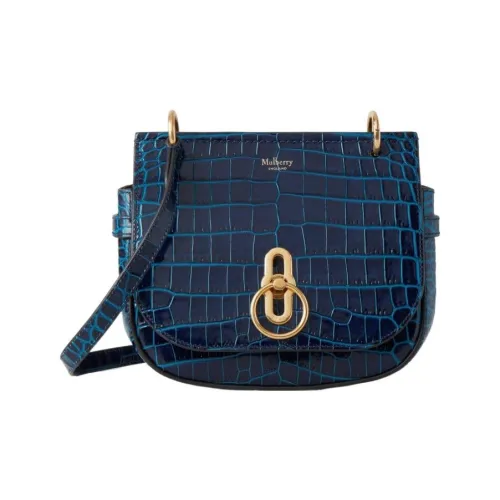 Mulberry Сумка через плечо из коровьей кожи Маленькая Женская Сапфирово-синий