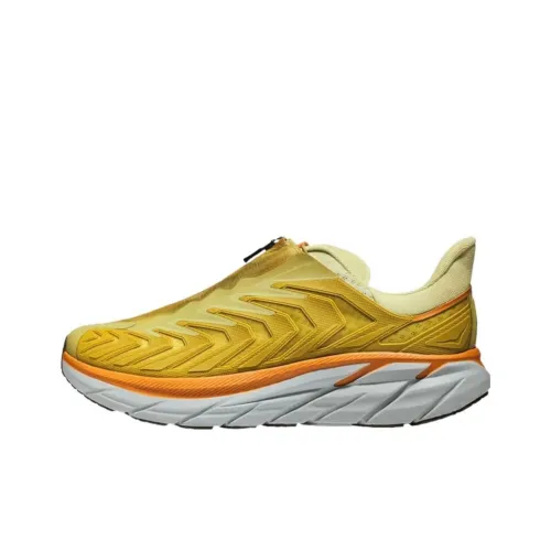 HOKA ONE ONE Clifton Амортизирующие низкопрофильные беговые кроссовки с устойчивой нижней частью мужские золотые
