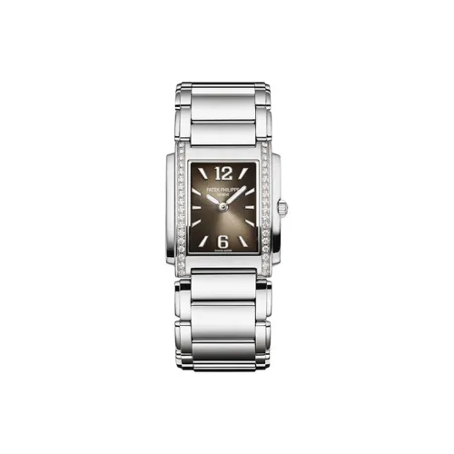 PATEK PHILIPPE Кварцевый Movement Женские TWENTY~4 Series Часы 25,1мм*30мм Коричневый