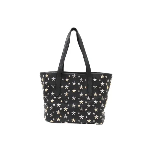 Jimmy Choo Кожа Тоут Сумка Сумка для покупок Сумка Обычная Женская Черная