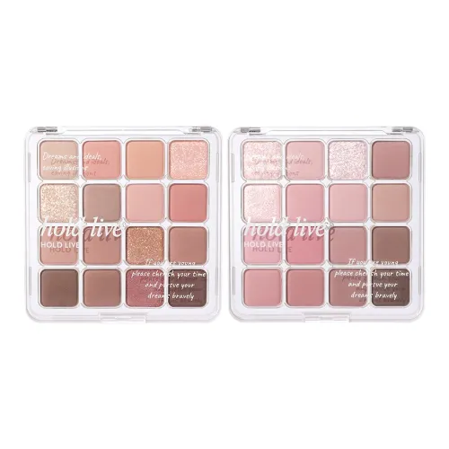 Hold Live Sunset Magic 16 Цвет Eye Shadow Легко смешивается Сияние Натуральный Matte Подчеркивающий глаза Двухкомпонентный комплект