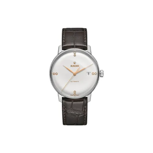 RADO Автоматический Механический Часы Мужские Crystal Sparkle Collection 37,7мм*10,2мм Белые