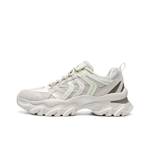 KAPPA Толстоподошвенные кроссовки Low Top Novelty Хаки/Устричный белый/platycodon Зеленый Женские