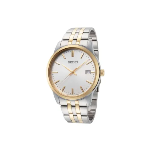 SEIKO Кварцевый механизм нержавеющая сталь ремешок женские часы белый циферблат модель SUR402P1