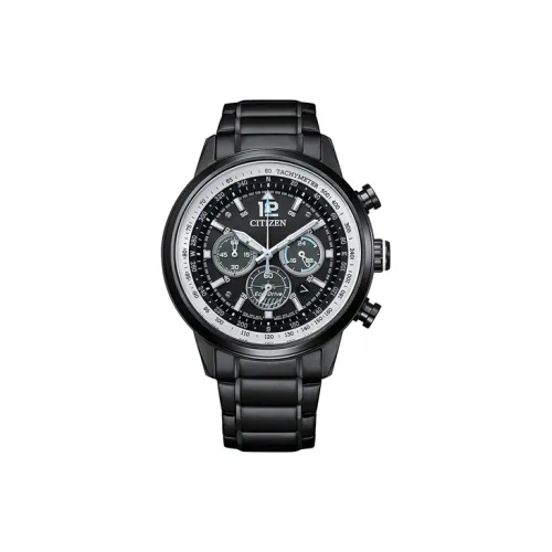 CITIZEN Chronograph Code Collection Светильник Кварцевый механизм Нержавеющая сталь Ремешок Часы Мужские Черный циферблат