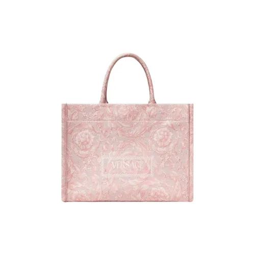 VERSACE Barocco Полиамид Хлопок Тоут Сумка Сумка для покупок Сумка Женская Розовый Заплатка С принтом