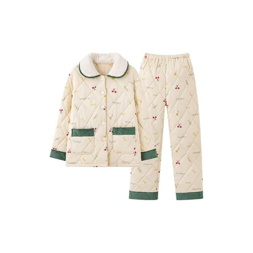 Xiang Ning Pai Экрю Женские Пижамные Комплекты