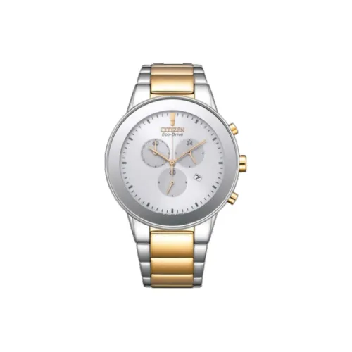 CITIZEN Светильник Кварцевый механизм Нержавеющая сталь Ремешок Часы 43 мм Мужские часы Серебристый циферблат AT2244 84A