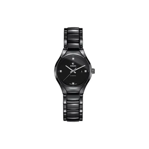 RADO Realme Collection Автоматический Механический Механизм Женские Часы 30MM Черный Циферблат Керамические Оправа Керамический Ремешок