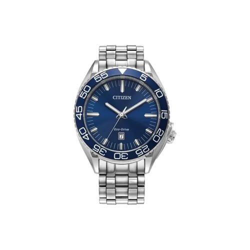 CITIZEN Световой Кварцевый Механизм Мужские Часы Eco Drive Series 42 мм Синий