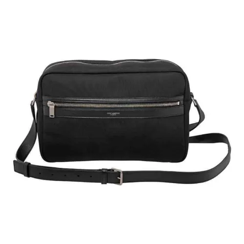 SAINT LAURENT Холст Курьерская Сумка Сумка через плечо Мужская Черная