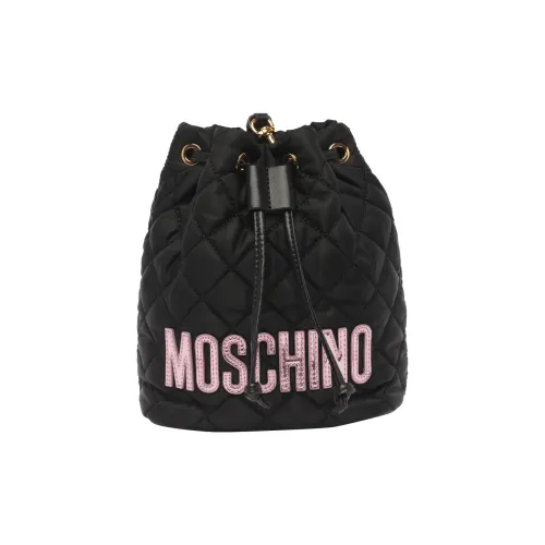 MOSCHINO Полиамид с Полиакриловой кислотой Ведрообразные сумки Сумки через плечо Сумка на плечо Женская Черная и Розовая