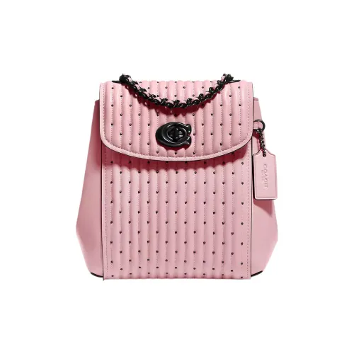 COACH Паркер Кожа Наппа Рюкзак Стандартный Женский Розовый