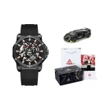 YB13148J4 Черный корпус, Розовый край, Силиконовый ремешок [Модель Lamborghini Supercar, Набор для хобби, Одежда]