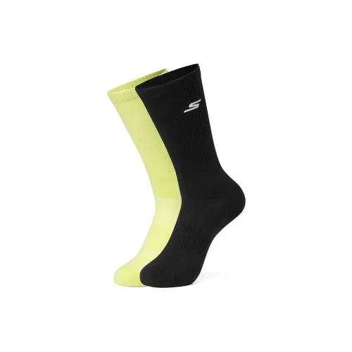 Skechers 2 шт Неоновый зеленый/Черный/031L Унисекс Колено высокие носки