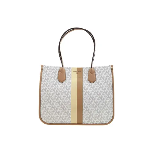 MICHAEL KORS Heidi Холст с кожей Тоут Сумка Сумка для покупок Холст Сумка Сумка Сумка через плечо Экстра-большая Женская