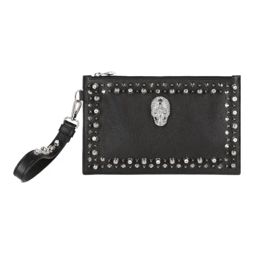 PHILIPP PLEIN Телячья кожа Клатч Женский Черный