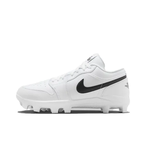 Jordan Air Jordan 1 MCS Low Противоскользящие Устойчивые к истиранию Низкий Топ Кроссовки для тренировок Мужские Белый Черный