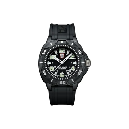 LUMINOX Кварцевый механизм Мужские часы Часы 43 мм Черный циферблат ПУ (полиуретан) Корпус часов Резиновый ремешок