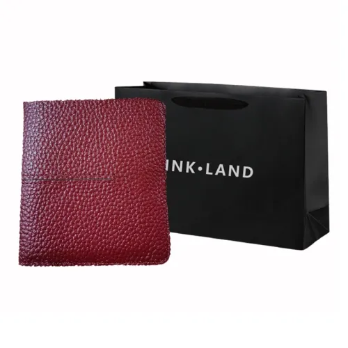 PINK·LAND Держатель для карт из натуральной коровьей кожи кошелек Маленький Женский Бордовый Черный Армейский зеленый Серый Таро фиолетовый