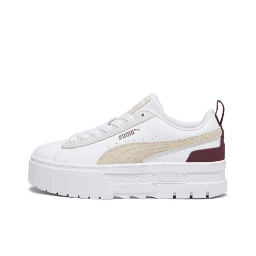 PUMA Mayze MI Low Топ Скейтборд Кроссовки Женские Белые Красные