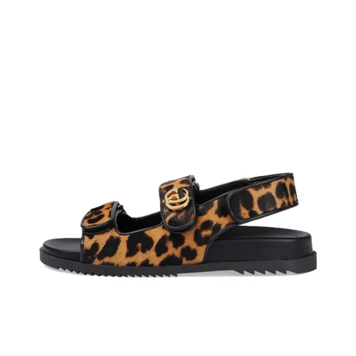 GUCCI GG Пляжные сандалии Женские Коричневый