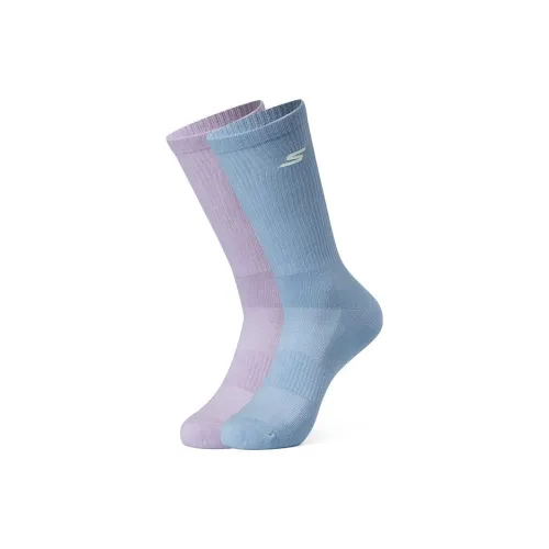 Skechers 2 шт Фиолетовый/Небесно-голубой/031K Унисекс Колено высокие Носки