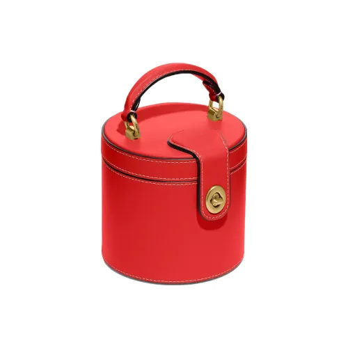 COACH Ювелирные украшения Bo Перчаточная дубленая кожа Шкатулка для украшений Makeup Bag Женские Красный