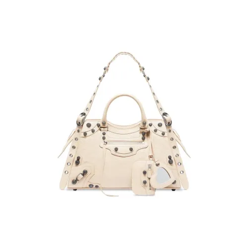 Balenciaga Neo Cagole City Fine Grained Овчина Одно плечо Сумка Женские Бежевый