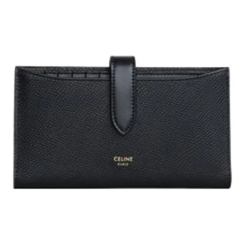 CELINE Мягкий кожаный кошелек женский черный