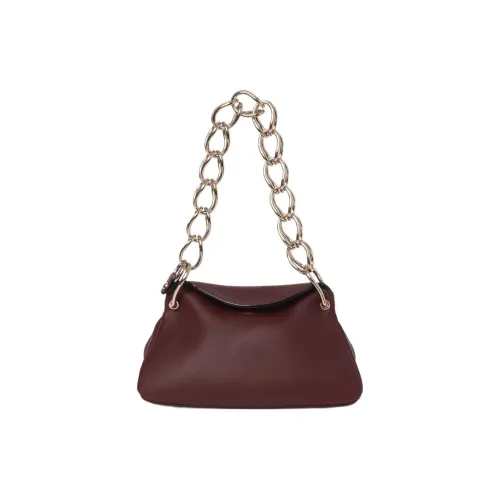 Chloe Juana Яркий Телячья кожа Сумка через плечо Сумка Мини Женская Бургунди