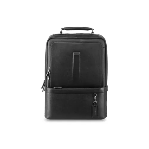 SAMSONITE Ткань Коровья Кожа Рюкзак Стандартный Мужской Черный