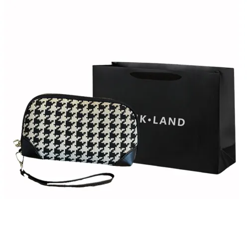 PINK·LAND Canvas Bag Clutch Standard Women's Black Earth Yellow PINK·LAND Холщовая сумка клатч стандартная женская черная земляной желтый