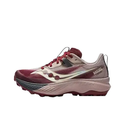 Saucony ENDORPHIN EDGE противоскользящие низкие беговые кроссовки для женщин бежево-красные