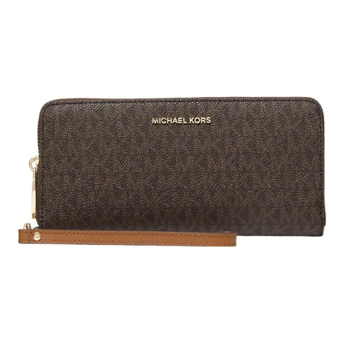 MICHAEL KORS Покрытый холст Кошелек Большой Женский Коричневый