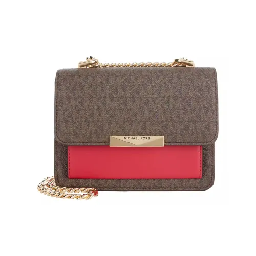 MICHAEL KORS Нефритовая кожа через плечо маленькая женская красная коричневая