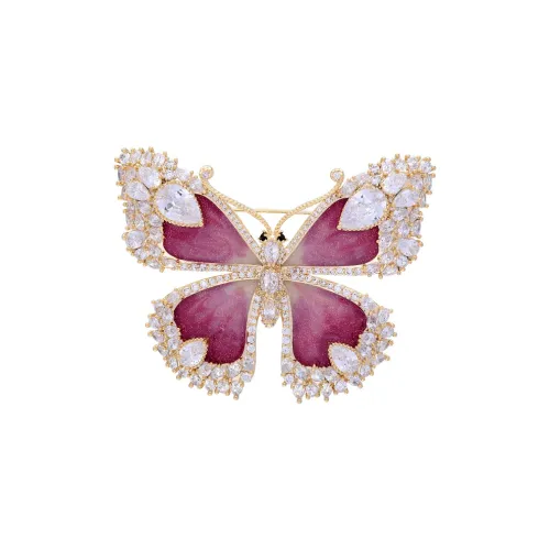 ROYALSASA Искусственный кристалл Медные броши Женские